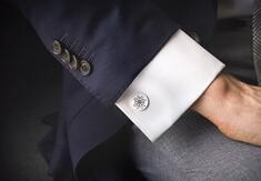 激光打標袖扣 舉手投足間的風采